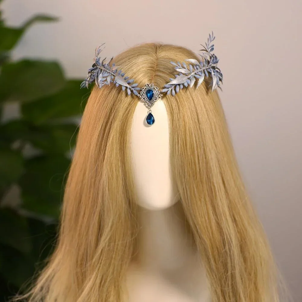 Woodland Elf Floral Crown Headband Women's Fairy Fantasy Halloween Cosplay